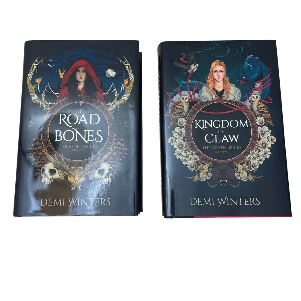 Demi Winters Ashen Series Road of Bones & Kingdom of Claw Hardcover Set 1st Ed